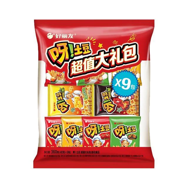 Orion 好丽友 呀土豆9连超值年货新年大礼包360g薯条薯片零食膨化食品