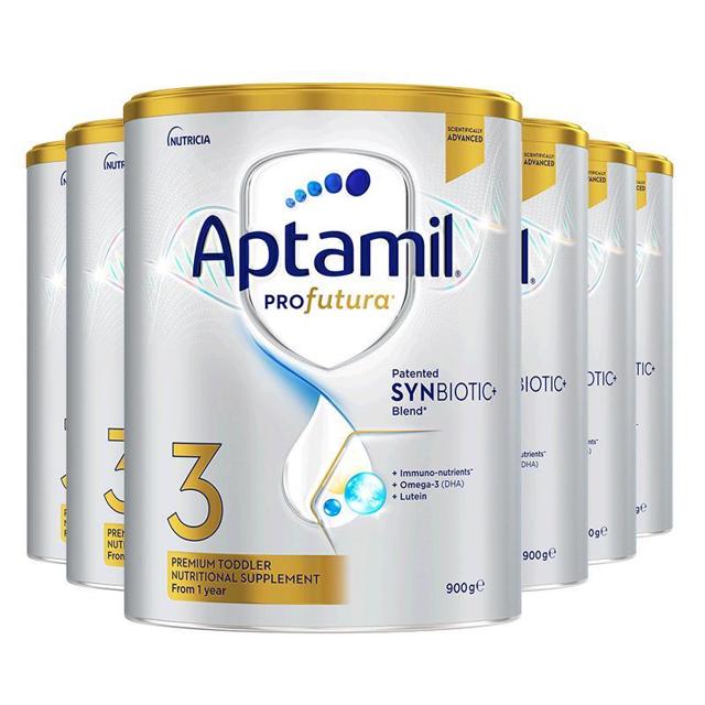 Aptamil 爱他美 【自营】新西兰爱他美白金幼儿配方奶粉3段900g1岁及以上6罐装