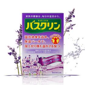 巴斯克林 温热香浴盐 足浴泡澡泡脚粉（薰衣草香型） 20g*5包（日本进口足浴泡浴盐）