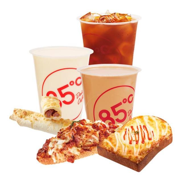 85度C 早餐套餐 面包饮料组合 优惠代金券