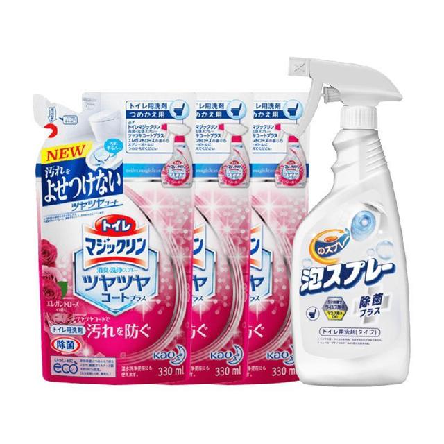 Kao 花王 日本进口洁厕马桶清洁剂330ml*3袋（赠喷雾空瓶）