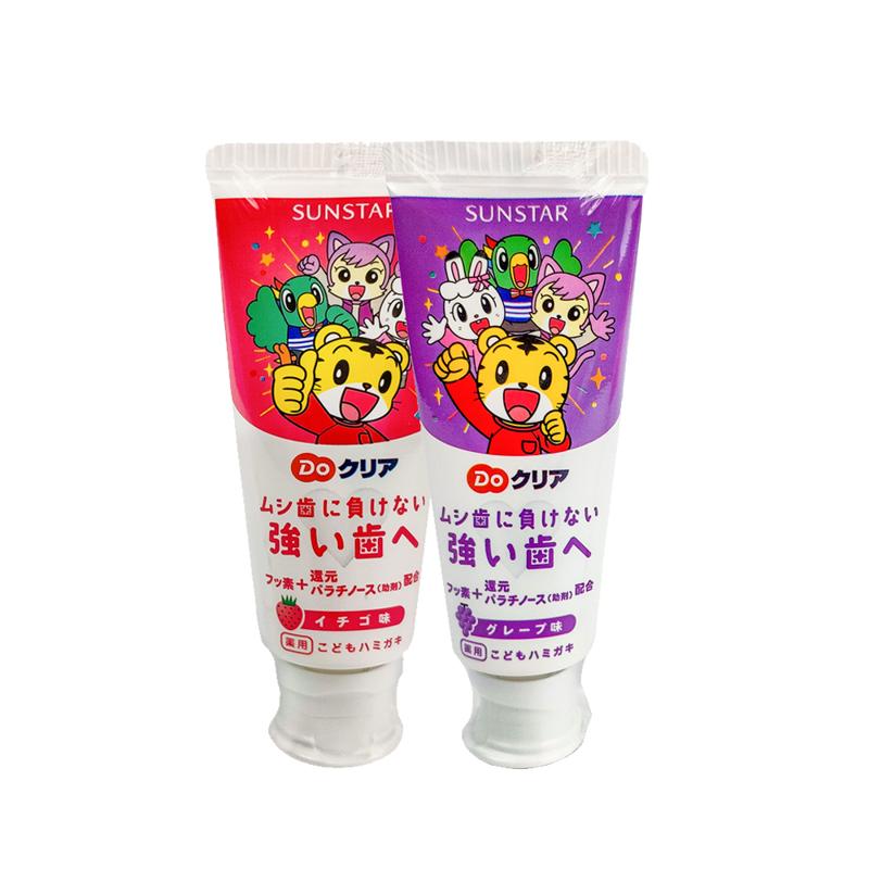 日本Sunstar巧虎儿童水果味防蛀牙膏70g