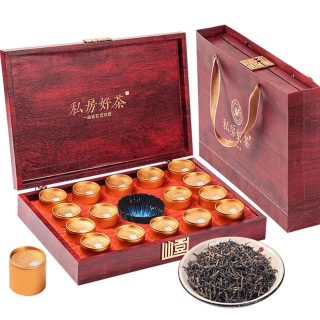 印象堂 金骏眉茶叶16小罐共250g礼盒装配精美茶杯