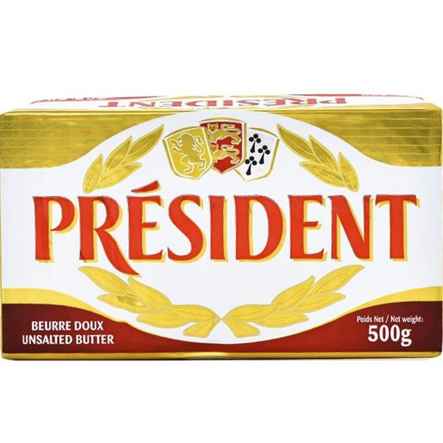 88VIP：PRÉSIDENT 总统 乳酸发酵黄油块 500g，单价48.93