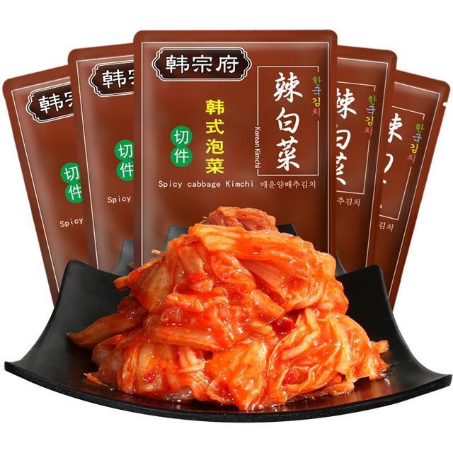 韩宗府 正宗辣白菜韩国泡菜韩式免切小包装咸菜延边朝鲜袋装下饭菜