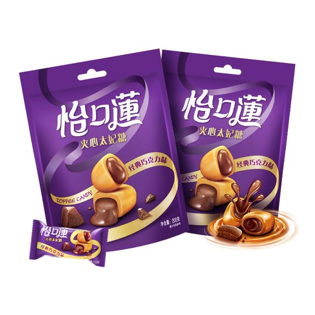 怡口蓮巧克力太妃味糖果200g*2包