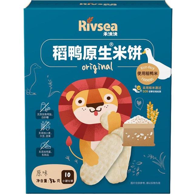 Rivsea 禾泱泱 宝宝稻鸭原生米饼 32g