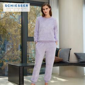 PLUS会员：SCHIESSER 舒雅 女士法兰绒家居服套装 E1/18780H