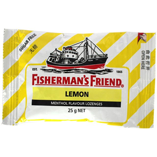 FISHERMAN'S FRIEND 渔夫之宝薄荷糖无糖润喉糖10袋英国进口柠檬柑橘西柚味清凉糖果