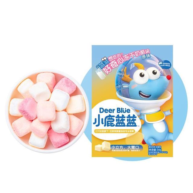 小鹿蓝蓝 冻干奶酪块零食益生菌奶块 36g*1盒
