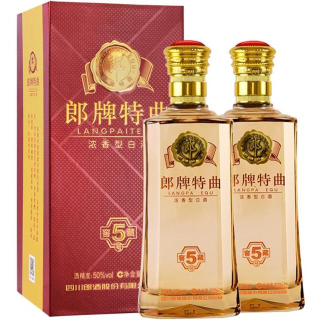 88VIP：LANGJIU 郎酒 郎牌特曲 窖藏5号 50%vol 浓香型白酒 500ml*2瓶 礼盒装