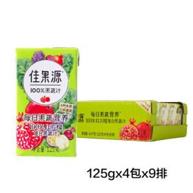 PLUS会员：佳果源 红石榴复合果蔬汁 125g*36盒