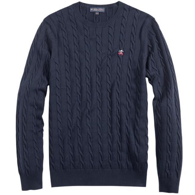 Brooks Brothers 男士麻花纹针织毛衣 BB100130295L1
