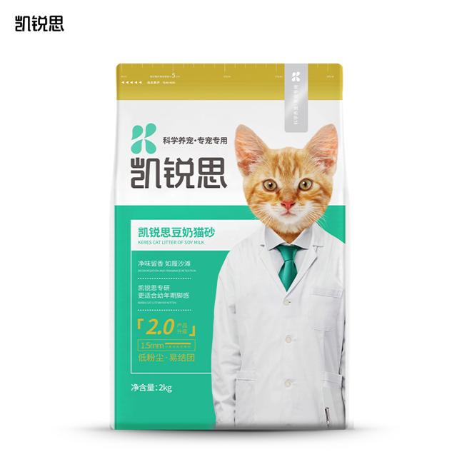 凯锐思豆腐猫砂除臭无尘大颗粒结团