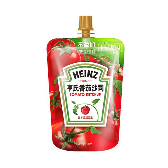 Heinz 亨氏 番茄酱番茄沙司120g 家用小包装手抓饼酱肯德基便携挤压袋装