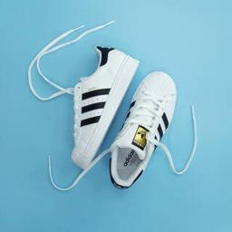 阿迪达斯（adidas） Adidas(阿迪达斯) 三叶草 金标贝壳头 白色 大童经典运动休闲 SUPERSTAR J C77154/FU7712 37