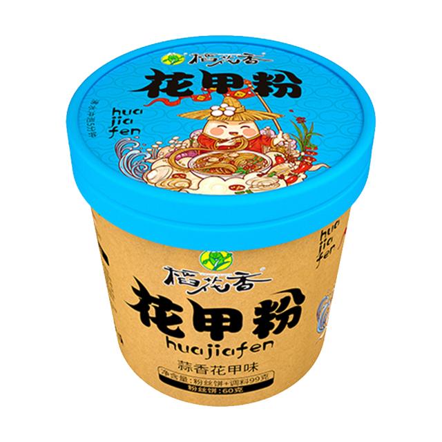 稻花香 花甲粉丝速食粉方便面粉丝米线即食网红食品夜宵泡粉6桶装