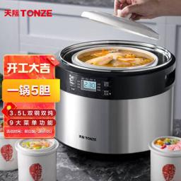 天际（TONZE） DGD35-35EWG 不锈钢电炖锅 3.5L 一锅五胆 