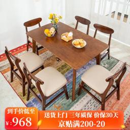 YUANYOU 元优 胡桃色单餐桌 1.4m 