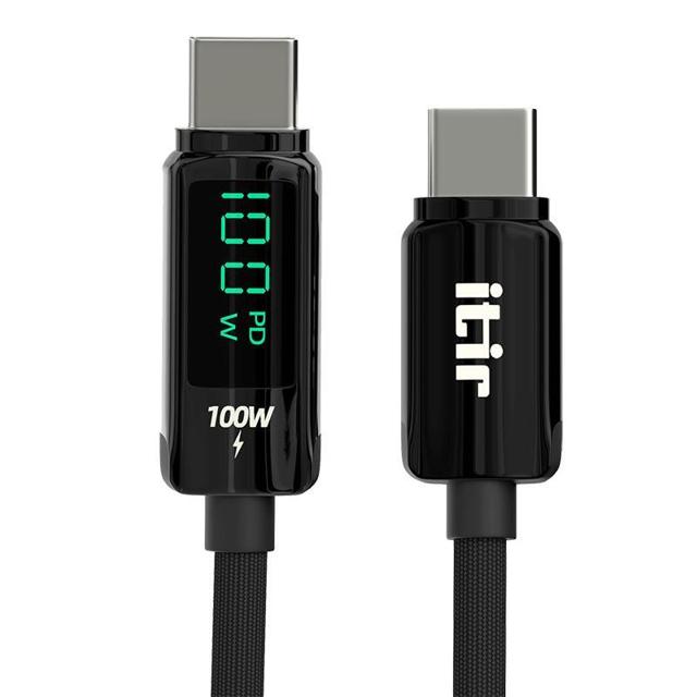 itir 双Type-C PD100W 数显快充数据线 1米 