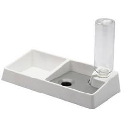 Keroro 可噜噜 K-10 宠物食具水具双碗 可壁挂 白色 双碗 