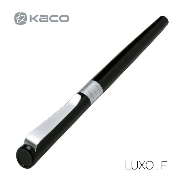 KACO 文采 雅致LUXO系列黑色笔杆金属暗尖钢笔商务会议礼品钢笔F尖 
