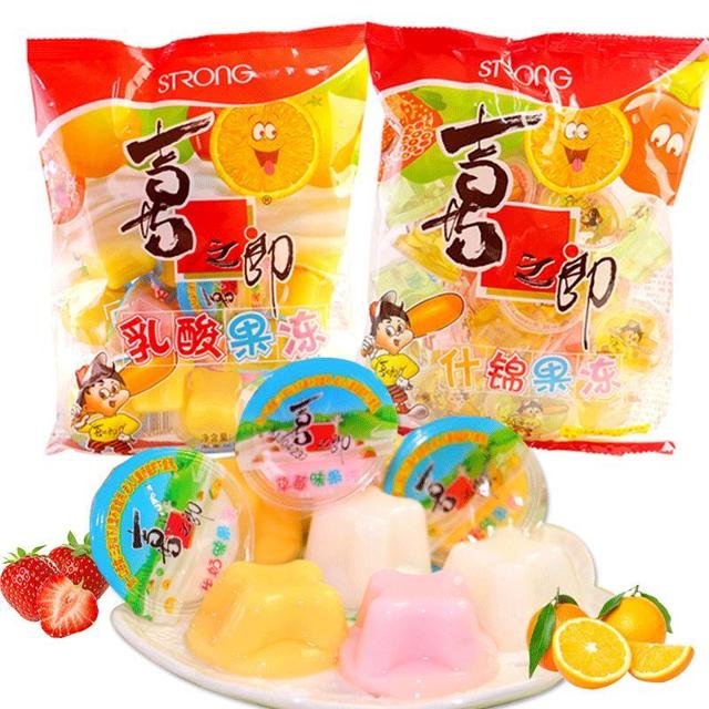 XIZHILANG 喜之郎 多味吸吸什锦果冻乳酸果冻360g*4袋整箱儿童零食品小吃批发