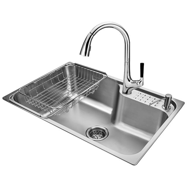 科勒（KOHLER） 官方旗舰店科勒水槽单槽台上台下304不锈钢厨房洗菜盆K-25342