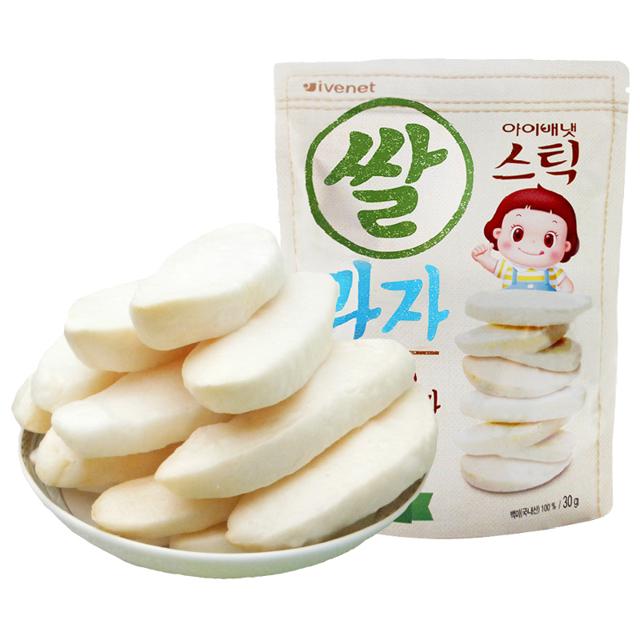 ivenet 艾唯倪 韩国进口ivenet艾唯倪米饼无糖精添加宝宝零食非婴儿辅食磨牙饼干