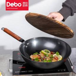 Debo 德铂 彼特物理不粘炒锅无涂层 