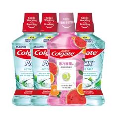 高露洁 升级Freezestorm配方 0酒精漱口水 500ml*4瓶 含氟防蛀牙