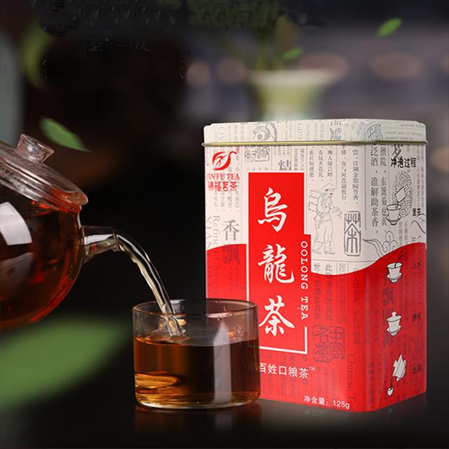 可用签到红包 锦福茗茶 铁罐装乌龙茶125g