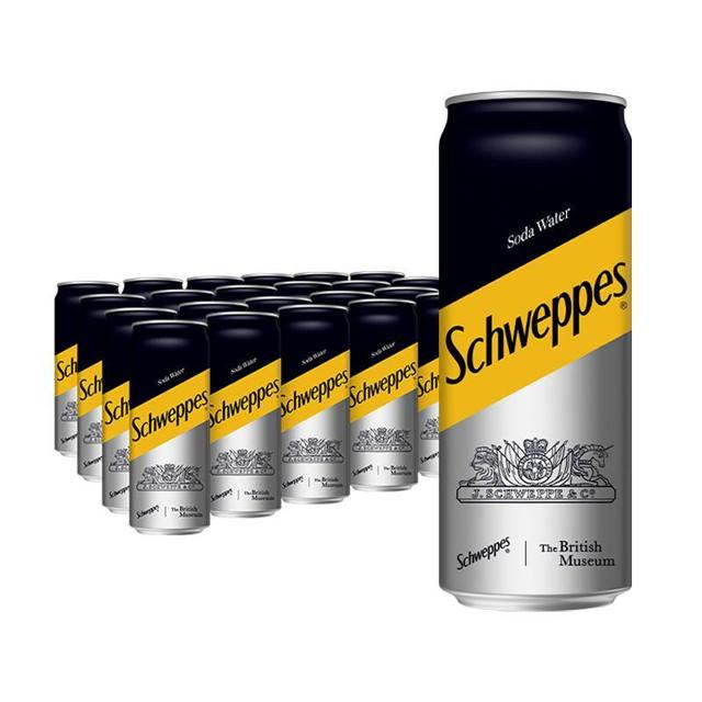 可口可乐 Schweppes 怡泉 无糖苏打水 原味 330ml*24罐