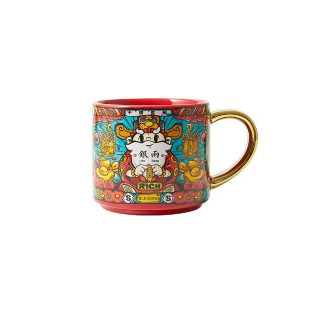 淘宝心选 国潮财神马克杯 470ml 赠勺