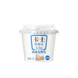 卡士 酸奶 3.3g天然乳蛋白 原味鲜酪乳 生鲜低温奶 活性益生菌 风味发酵乳整箱 24杯 