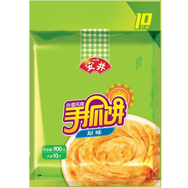 三全 安井原味手抓饼台湾风味900g*1袋每袋10片家庭早餐面饼速食半成品