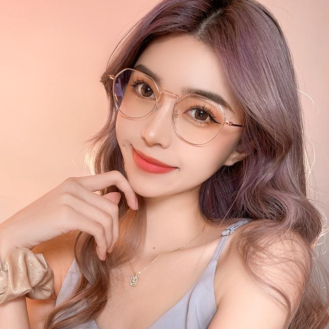 福莉款 ins风平面防蓝光眼镜男女可戴