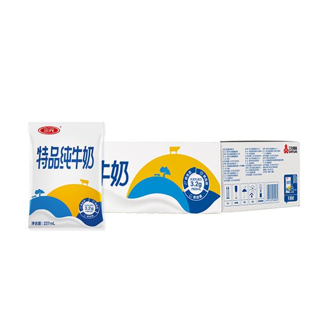 SANYUAN 三元 特品纯牛奶 227ml*16袋
