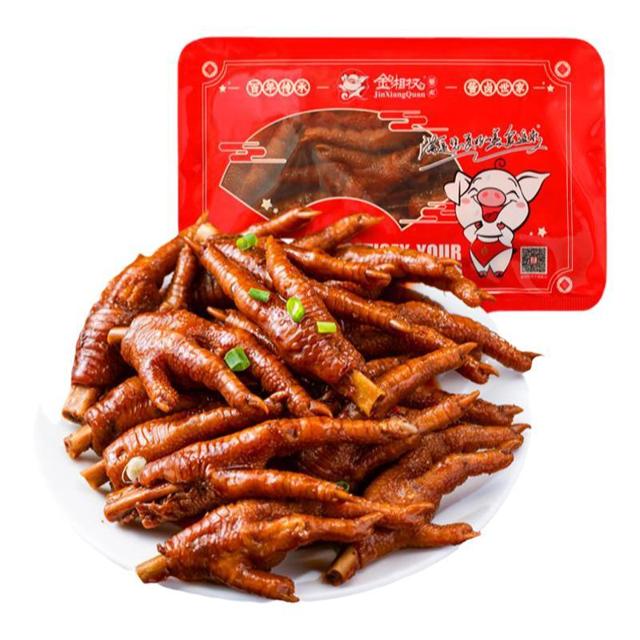 金湘权卤味鸡爪凤爪熟食网红办公室休闲零食即食小吃辣味解馋食品
