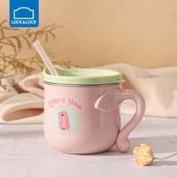 LOCK&LOCK 吸管杯 180ml 浅吟粉