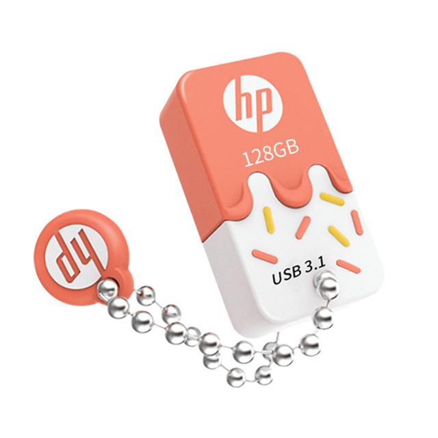 惠普（HP） 正版USB3.1高速u盘128g可爱迷你卡通u盘安卓手机电脑两用创意礼品定制刻字优盘学生少女情侣存储U盘64