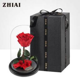 ZHIAI 指爱 永生花礼盒装 长枝独舞玫瑰 