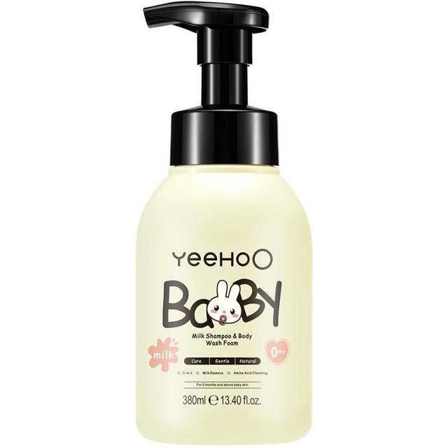YeeHoO 英氏 婴儿洗发沐浴泡沫 清香型 380ml 