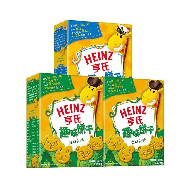 88VIP：亨氏（Heinz） 儿童磨牙卡通饼干 80g*3盒