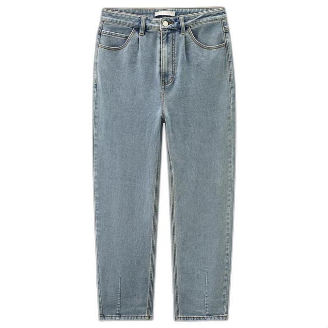 GIORDANO 佐丹奴 牛仔裤女洗水打褶裤脚锥形裤街头休闲牛仔直筒裤女18411032 