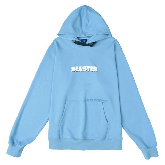 BEASTER 小恶魔鬼简约休闲连帽卫衣字母印花基础款运动落肩情侣衫