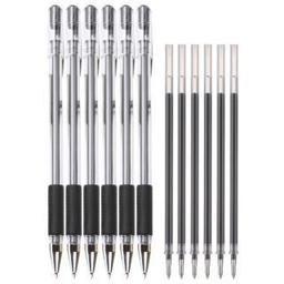 M&G 晨光 文具Q7/0.5mm黑色中性笔 (6支笔+6支芯)HAGP1037