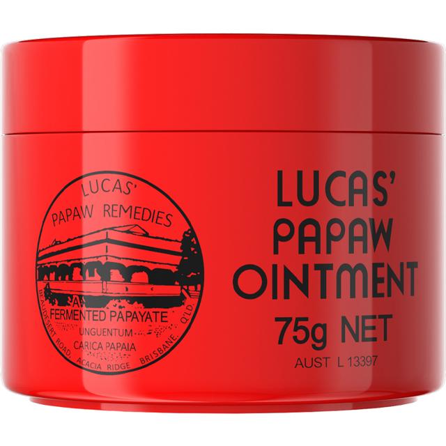 澳洲Lucas木瓜膏75g润唇膏婴儿护臀万能木瓜霜女秋季补水保湿滋润