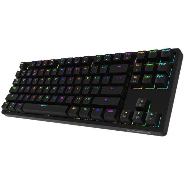 FL·ESPORTS 腹灵 F11蓝牙机械键盘87键无线可充电热插拔宏编程三模式笔记本台式电脑游戏专用佳达隆G黄轴茶轴RGB电竞双模 