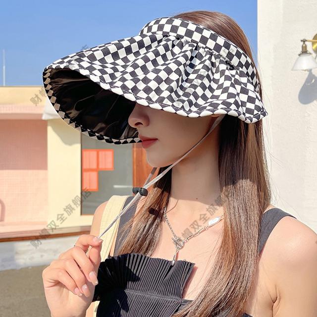 女士空顶遮阳帽子 